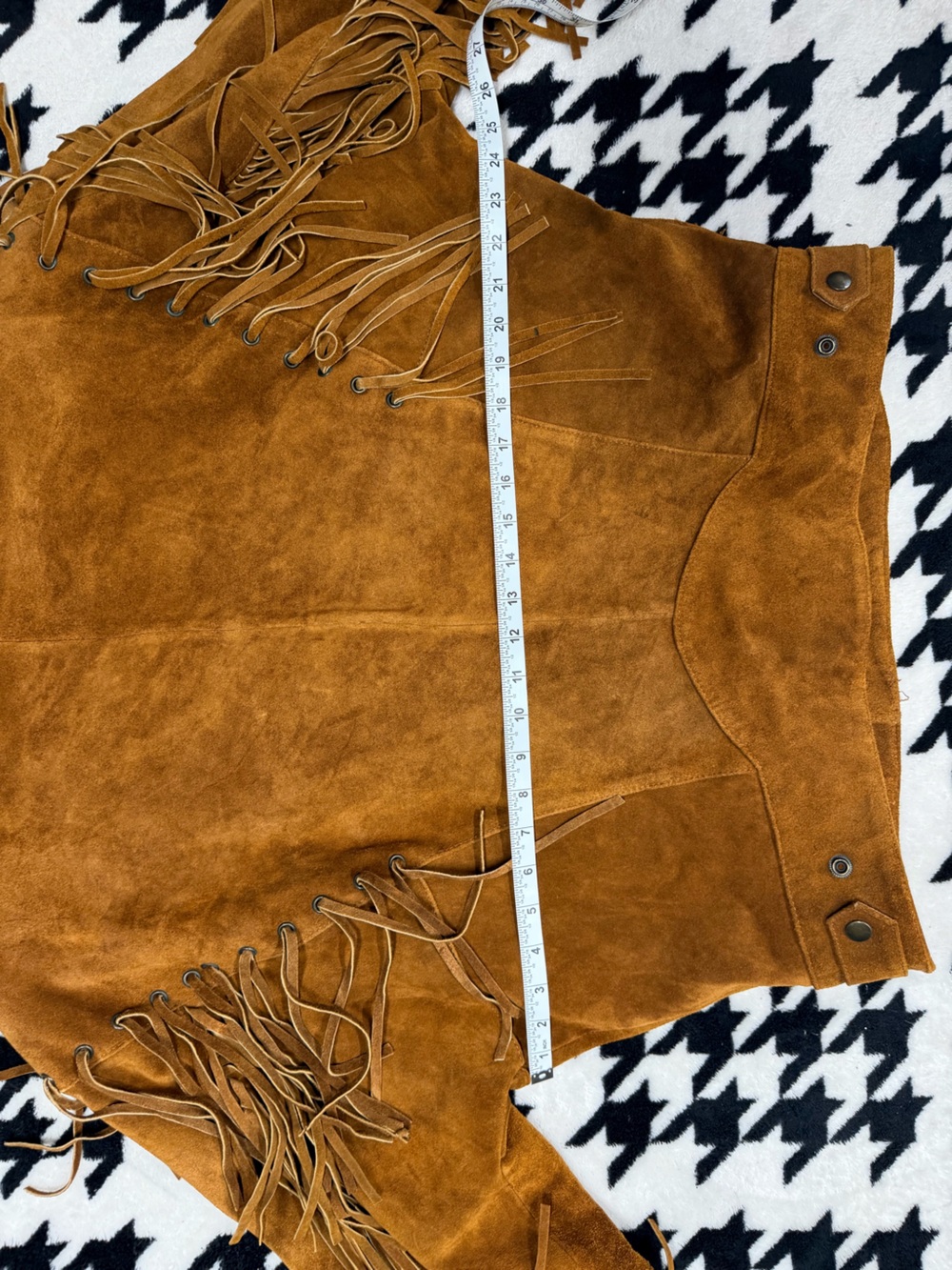 Vintage Brown Suede Leather Fringe Western Jacket Size M Boho Cowgirl - Picture 11 of 13